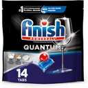 Finish Quantum Dishwasher Pods, No Pre-Rinse Dishwasher Detergent Soap Removes 24HR Dried-On Stain and Grease, Leaving a Virtually Spotless Shine, 14 Count