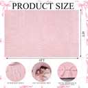 Klyyo Clyro Pink Bow Area Rugs 4 x 6 ft Cute Sweet Throw Rugs Pink Plush Faux Fur Aesthetic Soft Bedroom Carpet for Living Room Dining Playroom Nursery Family Indoor Dorm