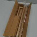 Boho Wood Grain Curtain Rods for Windows 28-48Inch Heavy Duty Wrap Around Blackout Curtain Rods, Adjustable Room Darkening Drapery Rod for Bedroom, Living Room & Outdoor Patio, Stainless Steel