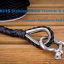 Marine System Made Nylon 3 Strand Anchor/Rigging Line Anchor Rope 3/8 Inch 100FT 150FT Black (3/8" x 150')