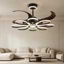 Vlastti 48" Ceiling Fans with Lights and Remote Control 3000-6000K Brightness Dimming Modern LED Ceiling Fans Reversible 6 Wind Speeds Fans lamp for Bedroom, Living Room Kids Room