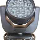 JUNMAN 19x15W RGBW 4 in 1 Led Beam Zoom Moving Head Light DJ Disco Stage Lights DMX512 16/24 Channels