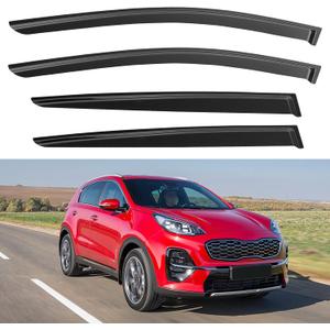 Window Visors Rain Guards for 2017 2018 2019 2020 2021 2022 Kia Sportage, Out-Channel Window Vent Wind Deflectors Visors Shades for 17-22 Sportage