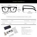 Gleyemor Blue Light Glasses for Men Women Trendy Square Frame Blue Light Blocking Lens Computer Glasses