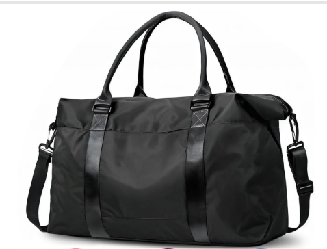 Travel Duffle Bag, Weekender Travel Bag Men Small Gym Bag for Women, Hospital Bag for Labor and Delivery, Overnight Bag Luggage Bag with Trolley Sleeve, Airplane Travel Essentials for Flying(Black)