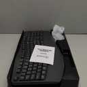 Wireless Keyboard and Mouse Combo, 2.4G Full Size Wave Keys Ergonomic Keyboard with Wrist Rest and 3-Level DPI Adjustable Wireless Ergonomic Mouse for Windows, Mac OS Desktop/Laptop/PC(Black)