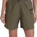 Rrosseyz Women's Hiking Cargo Shorts with Pockets Quick Dry Athletic Gym for Women Exercise Lounge (5" Inseam Olive)