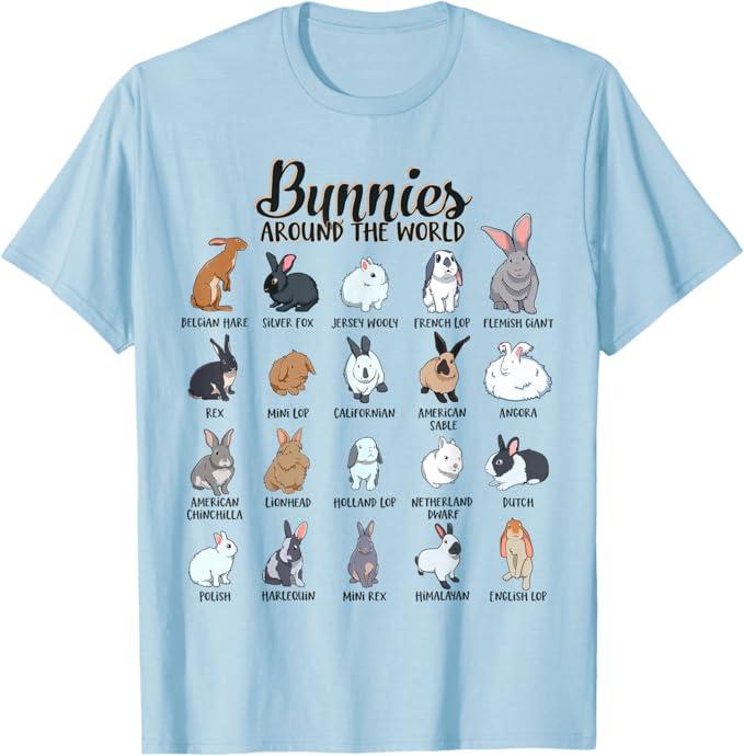 Rabbits in The World - Rabbit Breeds T-Shirt Female Large