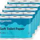 Amazon Basics 2-Ply Soft Toilet Paper, 30 Rolls (5 Packs of 6), 350 Sheets per Roll, Septic Safe, Equivalent to 185 Regular Rolls