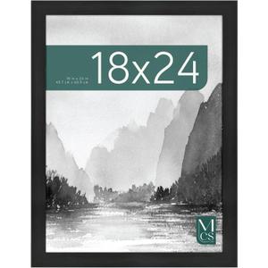 MCS Museum Poster Frame 18x24 Onyx Woodgrain, Vertical & Horizontal Wall Hanging Large Picture Frame for Photos, Posters & Art Prints (1-Pack)