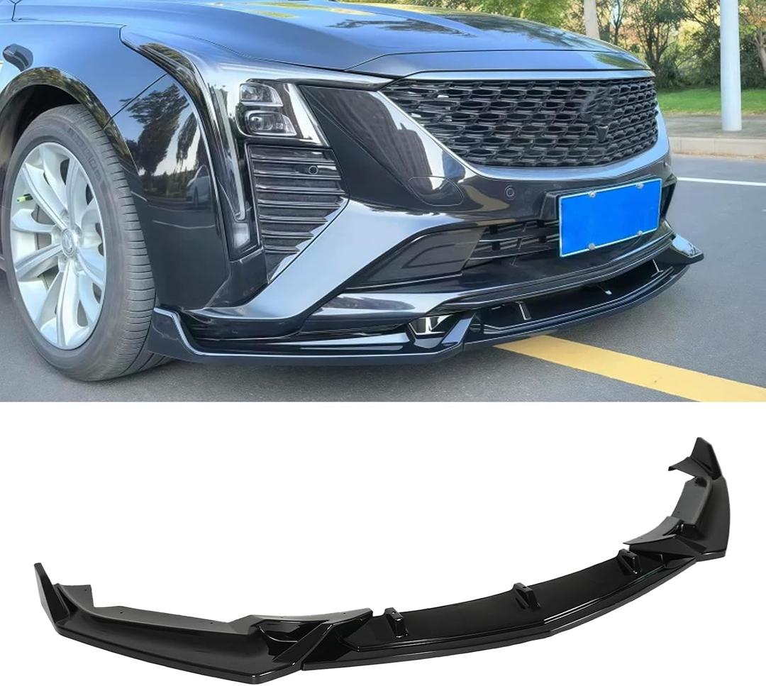 3pcs Front Bumper Lip for Cadillac CT5 2020-2024 Front Spoiler Splitter