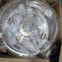 20" Flower Gold Crystal Fandelier Ceiling Fans with Lights Caged | Chandelier Ceiling Fan with Light Remote, Flush Mount Mid-Century with 6 Speeds for Bedroom Dining room Nursery E26*4