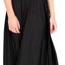 OBEEII Bridesmaid Dress for Womens Infinity Dress Wedding Convertible Multi Way Dress Twist Wrap Long Dress Elegant Cocktail Party Evening Prom Grown Black Large