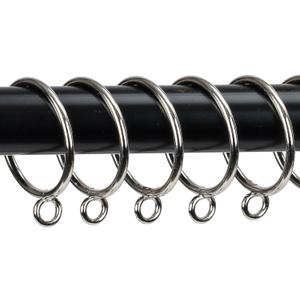 Curtain Rings with Eyelets Metal Eyelet Drapery Rings Inner Diameter 1.25Inch Curtain Rings for Hanging Pinch Pleat Curtain Pin Drape Hooks Silver Zocang