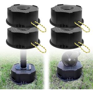 RV Trailer Jack Block 4 Pack, RV Leveling Blocks for Jacks,Camper Stabilizer Blocks for Travel Trailer for Any Tongue Jack, Post, Foot, 5th Wheels