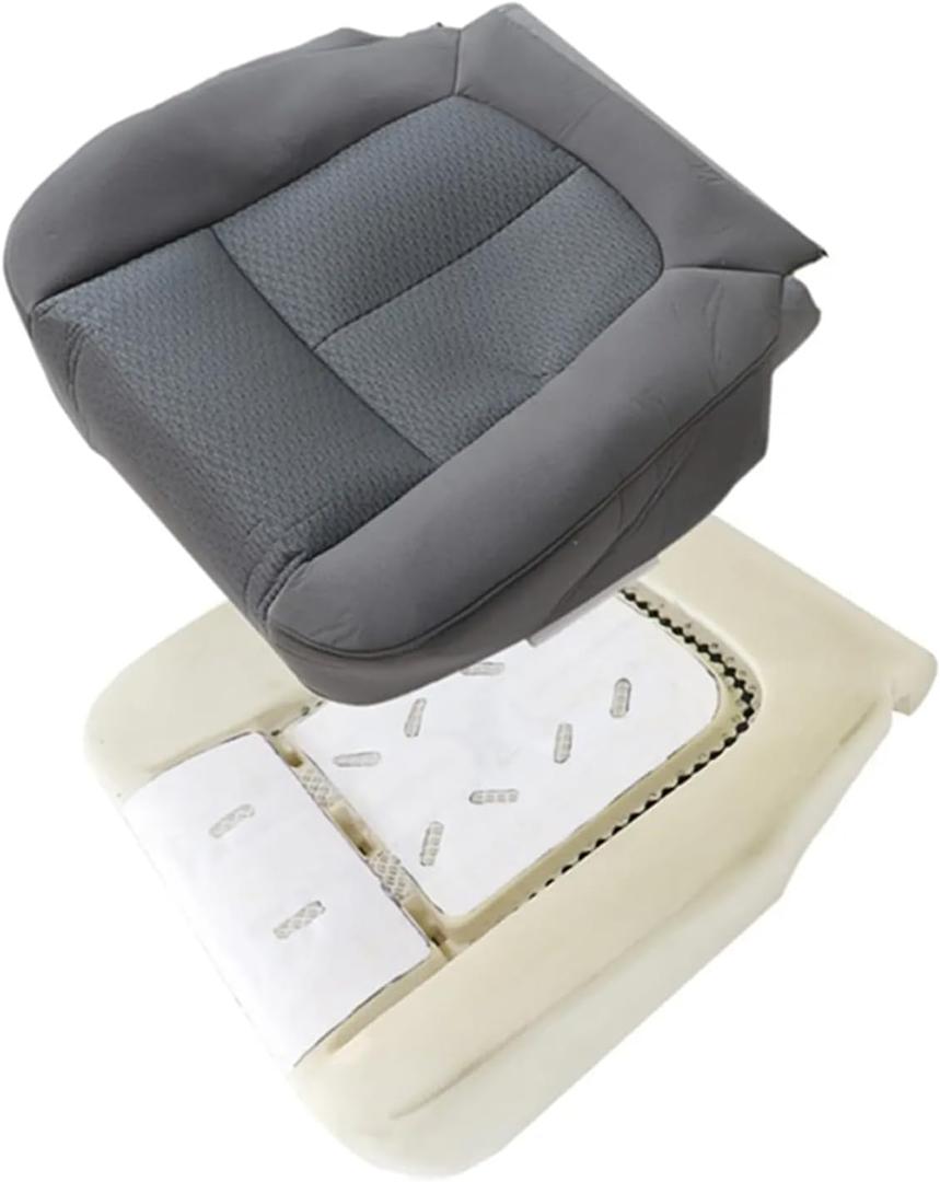 NLQR Driver Side Bottom Cloth Seat Cover & Replacement Seat Cushion Foam Pad Compatible with Ford F150 2011 2012 2013 2014