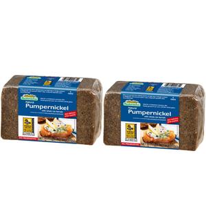 Mestemacher Pumpernickel Bread, 17.6 Oz – Authentic German Whole Rye Pumpernickel Bread, Dense European Bread, High Fiber, Non-GMO, Ready to Eat, Long Shelf Life (Pack of 2)