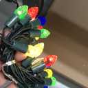 Enhon Mini Christmas Lights for Tabletop Xmas Tree, Mini Xmas Lights with 20 Multicolor C7 LED Light Bulb, 6.56 ft Christmas Village Light with Adapter for Table Decorations Dollhouse Decor