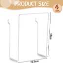 Blulu 4 Pcs White Pegboard Magazines Holder Literature Display Mail File Holder Books Wall Organizer Pegboard Shelf Hooks Accessories for Display Exhibitions Trade Show Shelf Office Kitchens