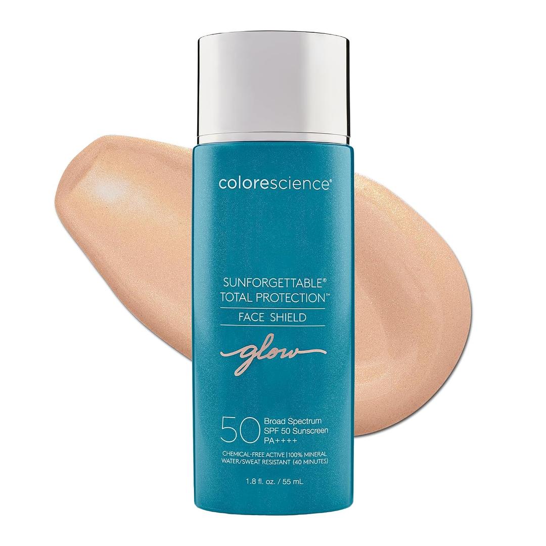 Colorescience Sunforgettable Total Protection Face Shield Glow or Bronze SPF 50, Glow, 1.8 Fl Oz