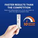 CorDx TyFast at Home Flu A/B & COVID-19 Multiplex Rapid Test Kit, Easy, Accurate, Fast Results in 10 Minutes, 3 in 1 Combo Kit, 2 Tests
