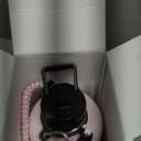 Dysanky Insulated Water Bottle with Straw,87 oz 3 Lids Water Jug with Carrying Bag,Paracord Handle,Double Wall Vacuum Stainless Steel Metal Flask,Black