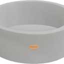 Baby Ball Pit Soft Round Memory Foam Ball Pits NOT Included Balls Indoor Outdoor Playpen for Babies Toddlers Kids Great Gift for Girls Boys, Gray (35.4")