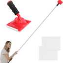 Paint Edger Tool for Walls, 6-Section Paint Edger Tool with Threaded Extension Rod: The Ultimate Adjustable Paint Pad Applicator for Walls, Ceilings, Trim & Baseboards - Comes with 2 Refill Pads