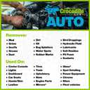 4 x Crocodile Cloth Auto Cleaning Wipes  10 XL (15" x 10") Disposable Wipes for Car Engine Degreasing, Body Detailing & Tire Cleaning  Cuts Grease, Oil, Adhesives on Hands, Tools, Parts & More