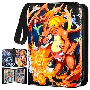 Card Binder Cards Holder 9-Pocket, Trading Binders for Card Games Collection Case Book Fits 900 Cards with 50 Removable Sleeves Display Storage Carrying Case