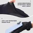 Harrison Howard Women Horse Riding Gloves, Lightweight Equestrian Riding Gloves, Comfortable Grip for Rein & Whip Control Black M