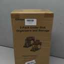 Under Sink Organizers and Storage, 2 Pack Large Capacity Heavy Load Pull-out Under Sink Shelves with Sliding Drawer for Kitchen and Bathroom, Dark Black