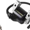 PARTSRUN #21121-2008 ID#ZH7125 Ignition Coil With Spark Plug and boot Fits Kawasaki FB460V FC400V for John Deere AM101065 ZF126B-HHS