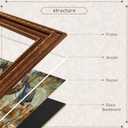 12x16 Antique Gold Bronze Picture Frame, Shatterproof Cover, 1 Pack