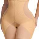 FeelinGirl Shapewear Shorts Underwear Butt Lifting Panties High Waist Tummy Control Compression Shorts for Women (Brown, M)