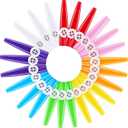 Blulu 24 Pieces Plastic Kazoos 8 Colorful Kazoo Musical Instrument, Good Companion for Guitar, Ukulele, Violin, Piano Keyboard, Gift for Christmas Gifts Party Favors