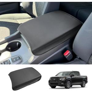 2024 2025 2026 Ridgeline Center Console Cover for Honda Ridgeline (Sport/RTL/TrailSport/Black Edition), Waterproof&Comfy Leather Armrest Cover 2026 2025 Ridgeline Accessories