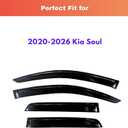 KPY Rain Guards Fit for 2020-2026 Kia Soul, Out-Channel Window Visors Vent Wind Deflectors 4PC, Car Accessories for 20-26 Soul
