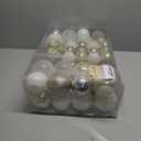 Sea Team 73-Pack Assorted Shatterproof Christmas Ball Ornaments Set Seasonal Decorative Hanging Ornament Set with Reusable Hand-held Gift Package for Holiday Xmas Tree Decorations, Gold