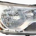 Replacement Passenger Right Side Headlight Headlamp Assemble Complete Chrome Trim for Ford Transit T150 T250 T350 T350HD from 2010 to 2023