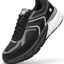 FitVille Extra Wide Shoes for Men, Wide Walking Shoes Wide Width Casual Sneakers Comfortable Orthopedic Shoe Arch Support for Plantar Fasciitis Neuropathy - Rebound NEO V5 (14 X-Wide, Black/Grey)