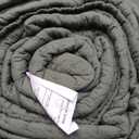 WDCOZY 100% Cotton Oversized King Size Quilt Set - Olive Green California Cal King Striped Pick Stitch Soft Lightweight Bedspread, Textured Like Linen, Farmhouse Country Rustic Coverlet, 3 Pieces