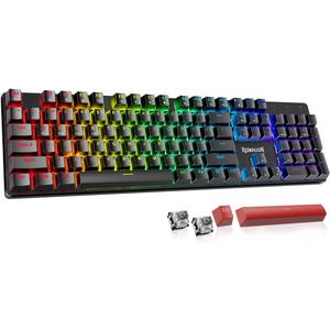 Redragon K671KS Wireless Mechanical Gaming Keyboard, Tri Mode BT/2.4G/USB-C Hot Swappable Custom Keyboard, RGB Backlit Computer Gaming Keyboards, PBT Keycaps, Programmable for PC/Tablet/MAC