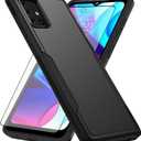 Asuwish Phone Case for Samsung Galaxy A51 5G/A 51 5G UW Verizon with Tempered Glass Screen Protector Cover and Slim Thin Hybrid Full Body Protective Mobile Cell Accessories 51A G5 S51 Women Men Black