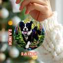 2 x Border Collie Ornament, Dog Christmas Ornament  Christmas Tree Decor, Holiday Decoration, Stocking Stuffer, Festive Gift Idea, Gifts for Dog Lover, Friends, and Family
