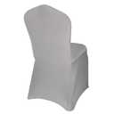 WELMATCH Silver Spandex Chair Covers - 50 PCS Wedding Banquet Events Party Universal Dining Decoration Stretch Elastic Chair Covers Good (Silver, 50)