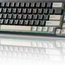 YUNZII AL71 75% Mechanical Keyboard,Full Aluminum CNC,Hot Swappable Gasket,2.4GHz Wireless BT5.0/USB-C Wired,NKRO Programmable RGB Backlight Creamy Typing for Win/Mac(Black,Crystal White Switch)