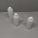 8oz Natural Color HDPE Squeeze Bottles with Disc Cap and Squirt Cap (3 Pack) (8oz)
