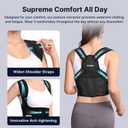 Fit Geno Posture Corrector for Women & Men: Adjustable Lightweight Upper Back Brace for Neck Shoulder & Upper Back Pain Relief - Improve Posture Correct Hunchback Slouching Invisible Under Clothes (M/L Under Bust 35" - 47")
