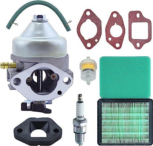 ADEFOL Carburetor Kit for Honda GCV190 Engine and Lawnmower HRB217 HRX217, Carburettor + Air Filter + Gaskets + Spark Plug + Fuel Filter Accessory Kit 9 in 1